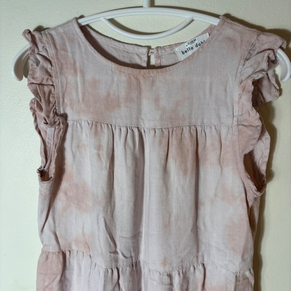 Bella Dahl Tiered Ruffle Dress Pink Tie Dye Size Small - Picture 2 of 7